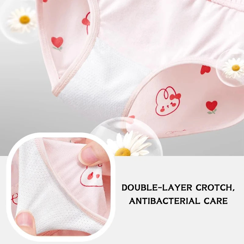 4Pcs/Lot Childen Girls Underwear Cartoon Cute Panties For Girl Cotton Toddlers Kids Breathable 1-14 Years Girls Briefs