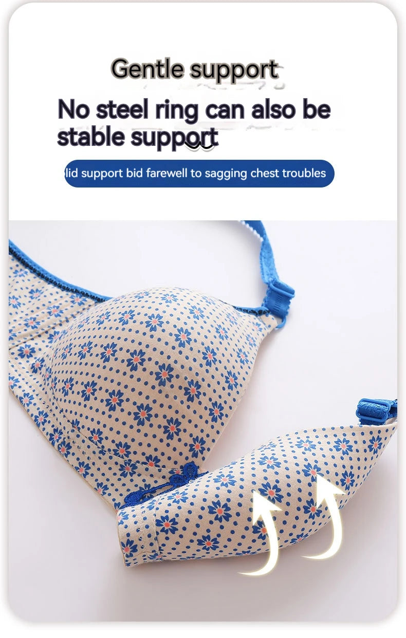 Comfortable & Stylish Nursing Bras for Pregnant Nursing Mothers New sexy printed Thin Bra Comfortable Wire-free Nursing Bra