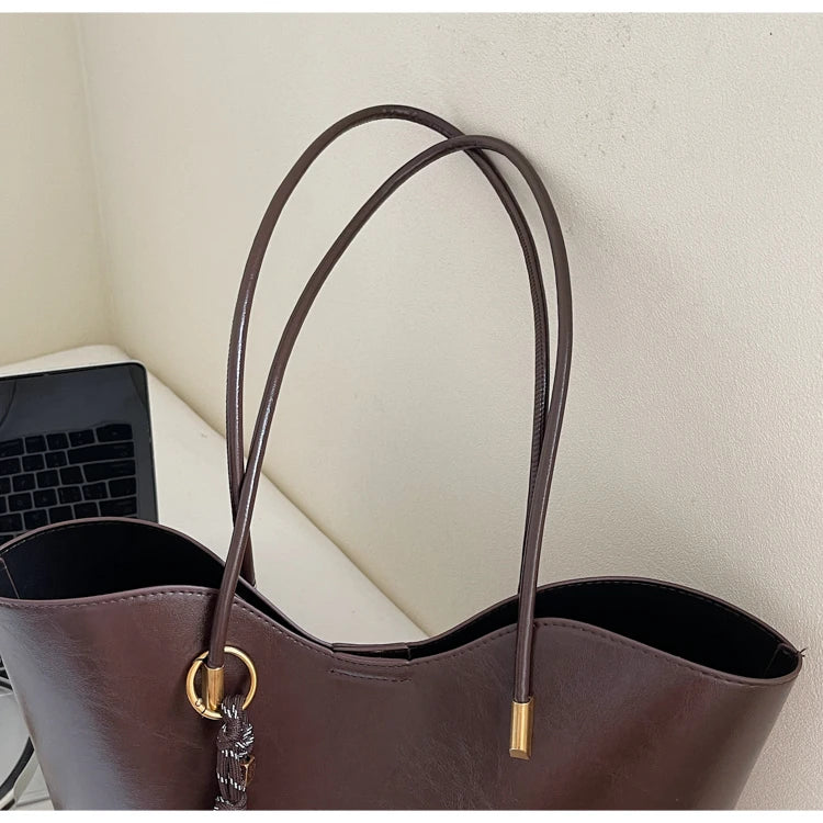 2025 Fashion Tote Bags for Women Versatile Commuting Women's Handbags PU Hasp Large Capacity Shoulder Bags High Quality