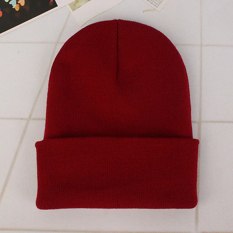Winter Hats Unisex New Beanies Hat Knitted Solid Cap For Women Men Autumn Female Beanie Warmer Bonnet Men Casual Cap Wholesale