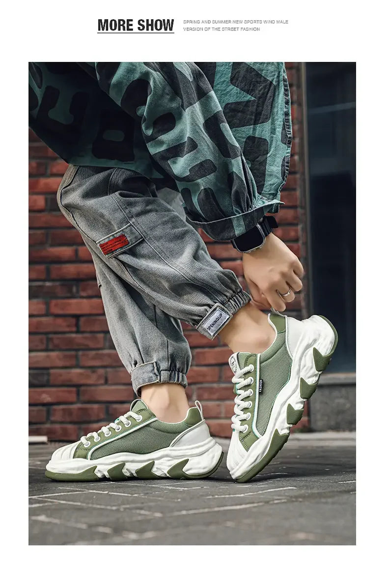 Designer Chunky Sneaker for Men Sneakers Breathable Running Shoes Fashion Casual Mesh Height Increased Platform Sport Shoes