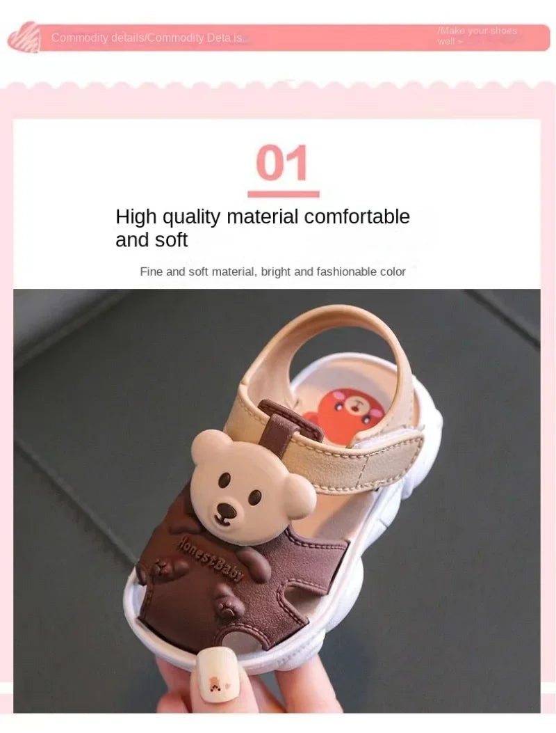 2026 Summer Baby Boys Girls Sandals Children Beach Sandals Cartoon Infant Toddler Shoes Comfortable Soft Sole Kids Student Shoes