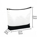 Sublimation Blank Cosmetic Bag Black Bottom Women's Make Up Bag Polyester Portable Storage Pencil Bags For DIY Print LOGO Photo
