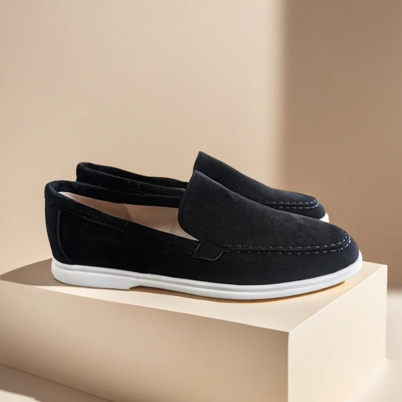 Male 2025 Classic Brand Suede Leather Loafers Men Casual Shoes Luxury Mens Breathable Slip on Driving Shoes Moccasins