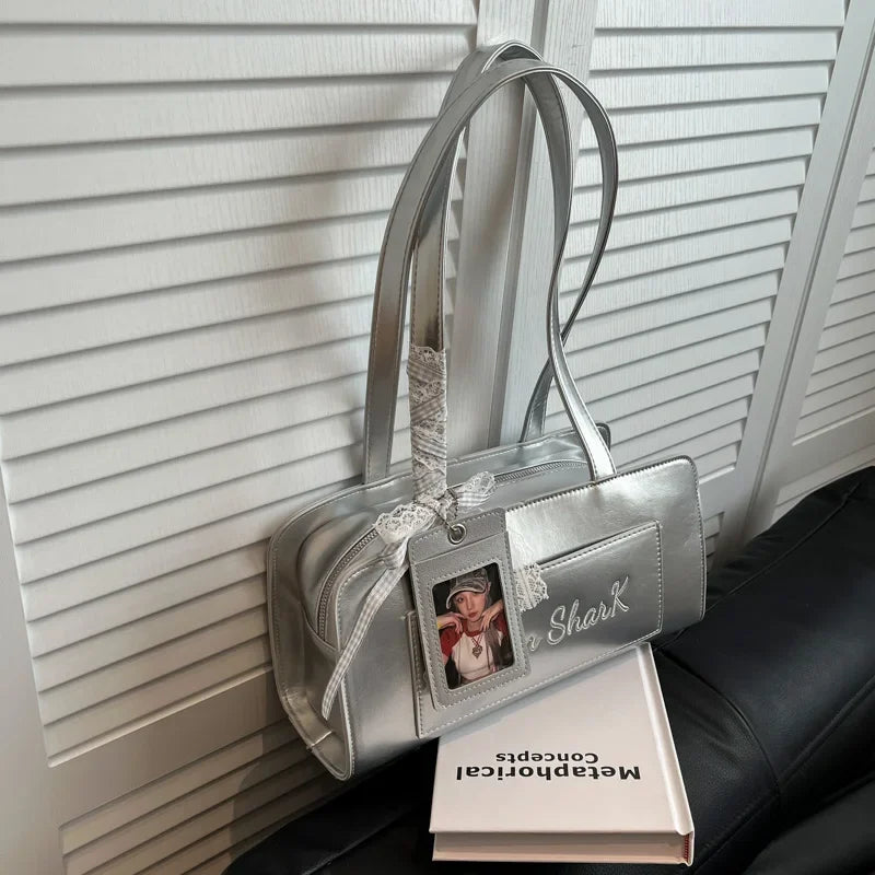 PU Leather Shoulder Bags For Women 2025 Trend Female Underarm Handbags And Purses Large Capacity Top Handle Tote Travel Bag