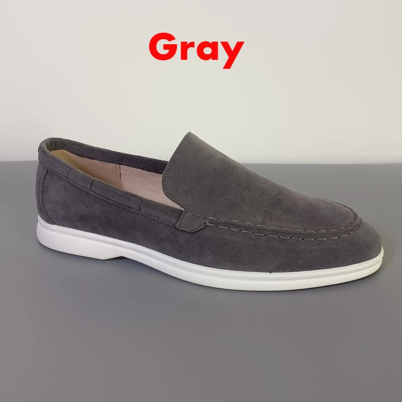 Male 2025 Classic Brand Suede Leather Loafers Men Casual Shoes Luxury Mens Breathable Slip on Driving Shoes Moccasins