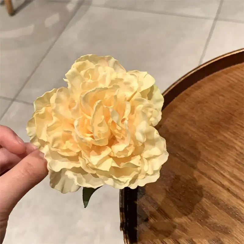 Rose Flower Hair Clips For Women Girls Artificial Floral Barrette Red Pink Handmade Hairpin Wedding Bridal Hair Accessoies