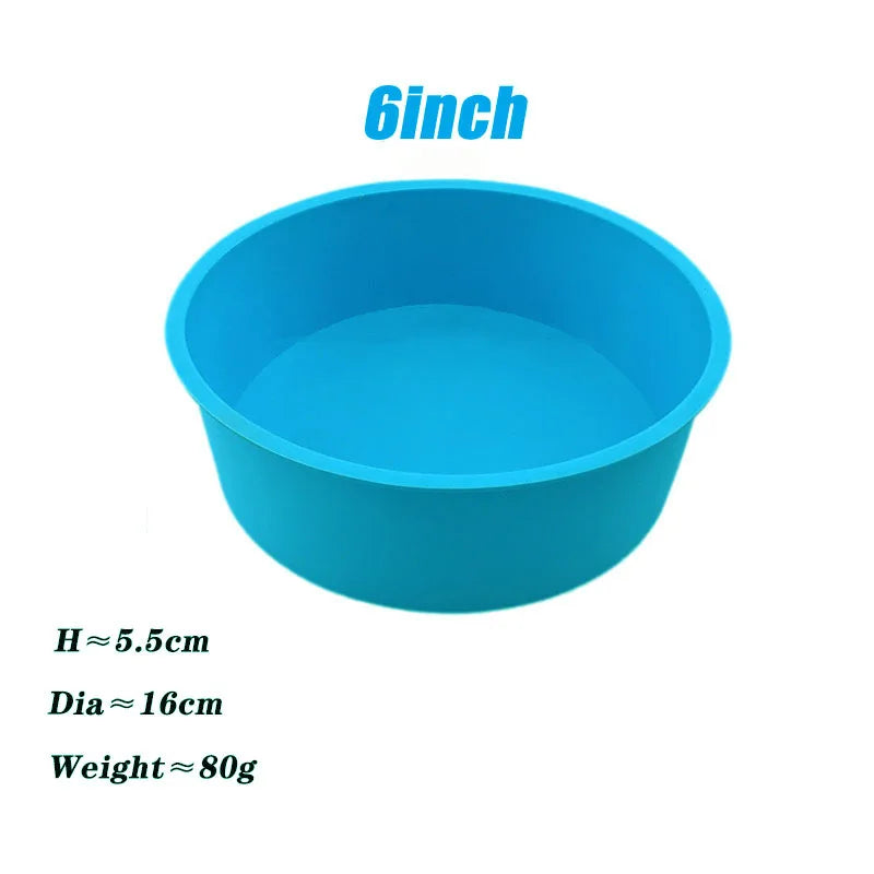 4 5 6 7 8 10 Inch Round Cake Mold Silicone Molds for Cakes Nonstick Cake Pan Baking Forms Pastry Mold