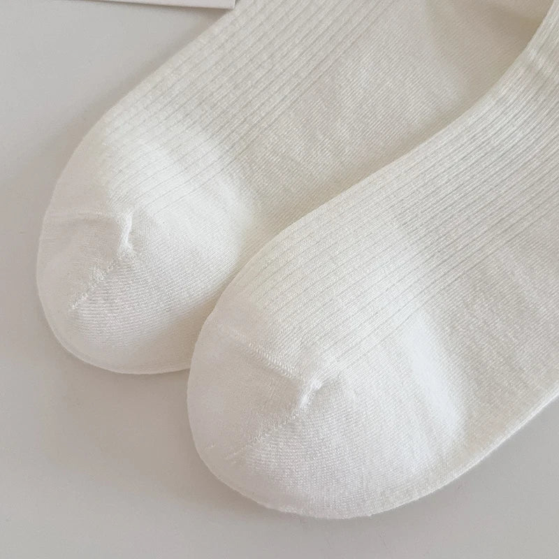 Socks For Women New Heart Design Cute Socks Breathable Simple Korean Style Sweat absorption Girls Cotton Socks Daily Classic