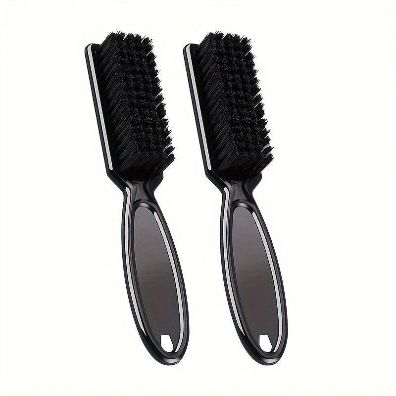 Barber Neck Duster Brush Sets Plastic Handle Hairdressing Soft Hair Cleaning Brush Head Shape Carving Cleaning Brush