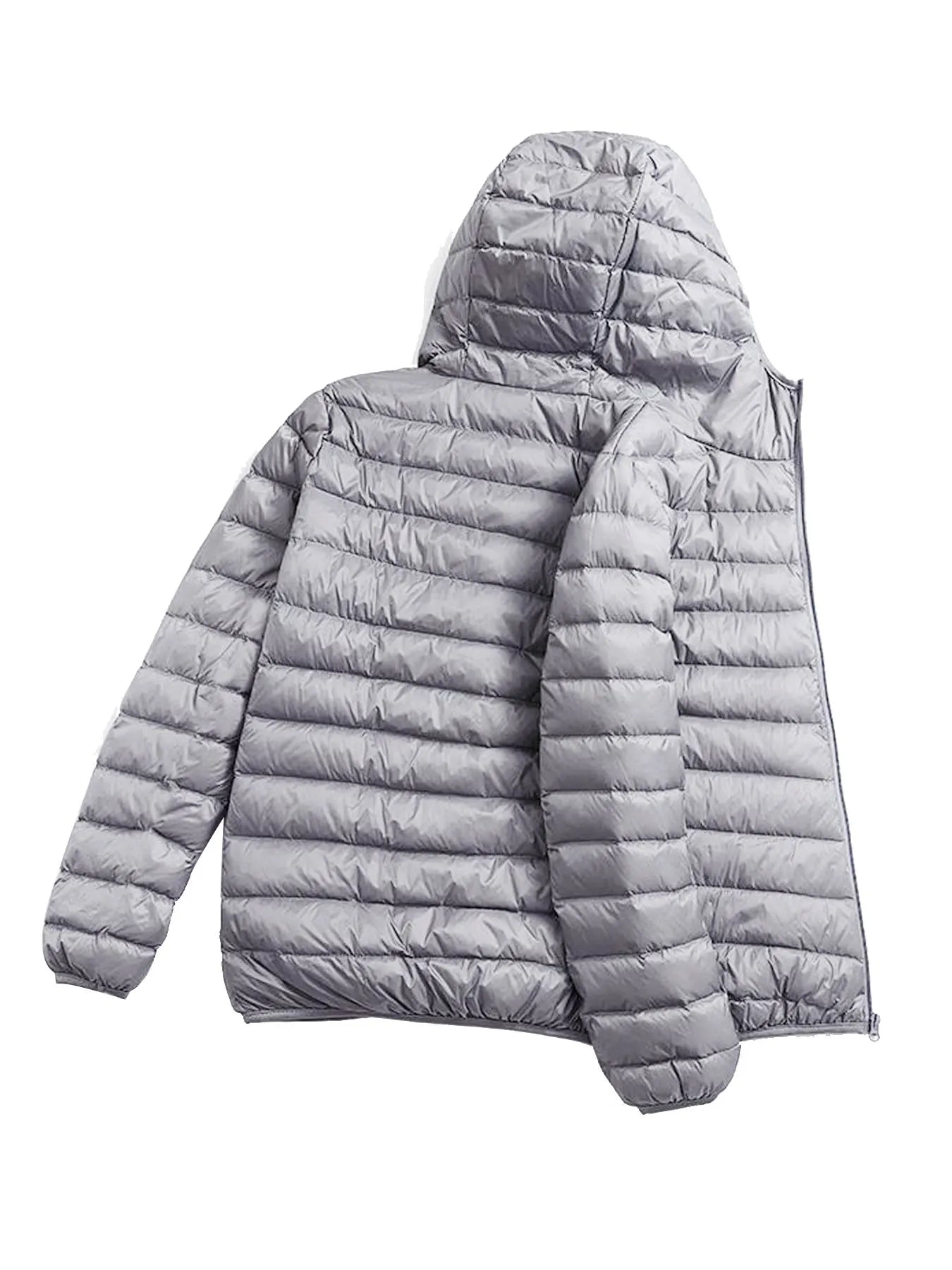 Winter Men's Lightweight Casual Cotton Jacket Suitable for Outdoor Sports, Windproof and Warm, Men's Hooded Solid Color Simple Cotton Coat