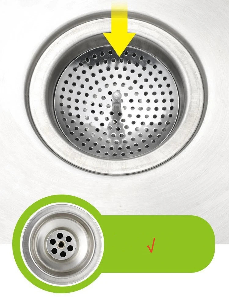 Kitchen Sink Strainer Stopper Stainless Steel Replacement Drain Filter Bathtub Hair Catcher Waste Hole Trap Bathroom Accessories