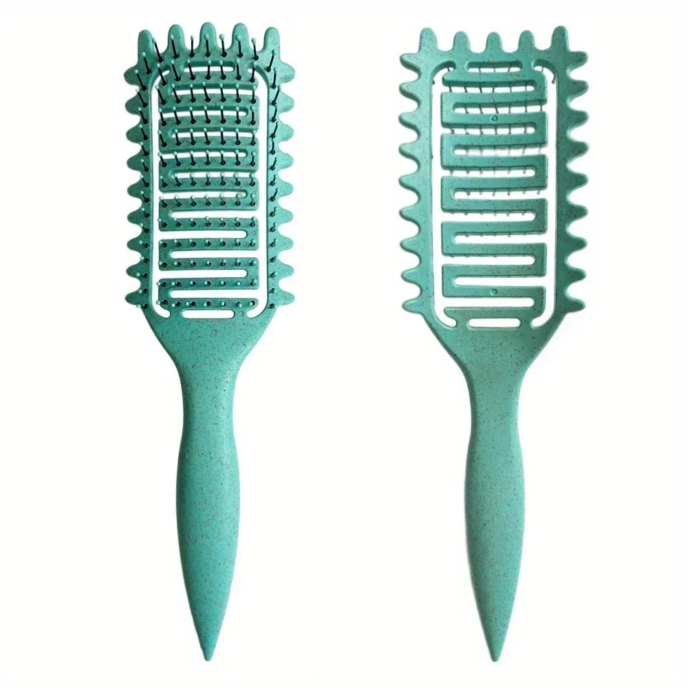 Curl Define Styling Brush Hollow Boar Bristle Detangling Hair Brush Tangled Hair Comb Shaping Defining Curls Styling Tools