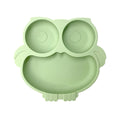 2023New Silicone Baby Dining Plate Cute Owl Children Dishes Suction Plate for Toddlers Kid Training Feeding Sucker Bowl BPA FREE