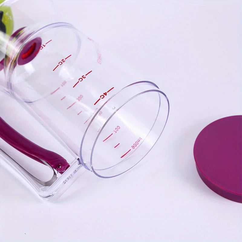 900ml Manual Batter Dispenser with Measurement Portion Control Tool for Cupcakes Muffins Pancakes Non-Electric Sturdy Plastic