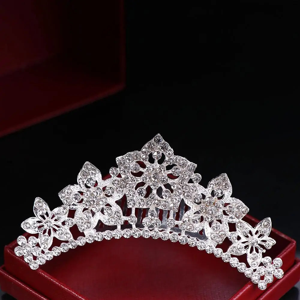 Bridal Stylish Tiara Shiny Crown Sweet Hair Comb Wedding  Jewelry Fashion Accessories Hair  Styling Accessories Headwear