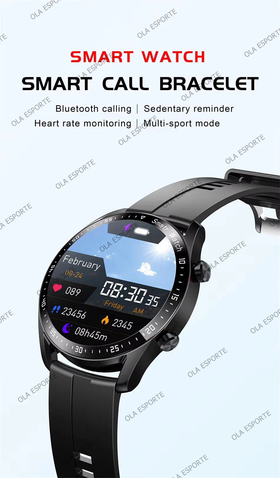 2025 NEW Smart Watch Women Men AMOLED Screen Bluetooth Call Full Touch Screen Weather Call Sports Smart Bracelet 5ATM Waterproof