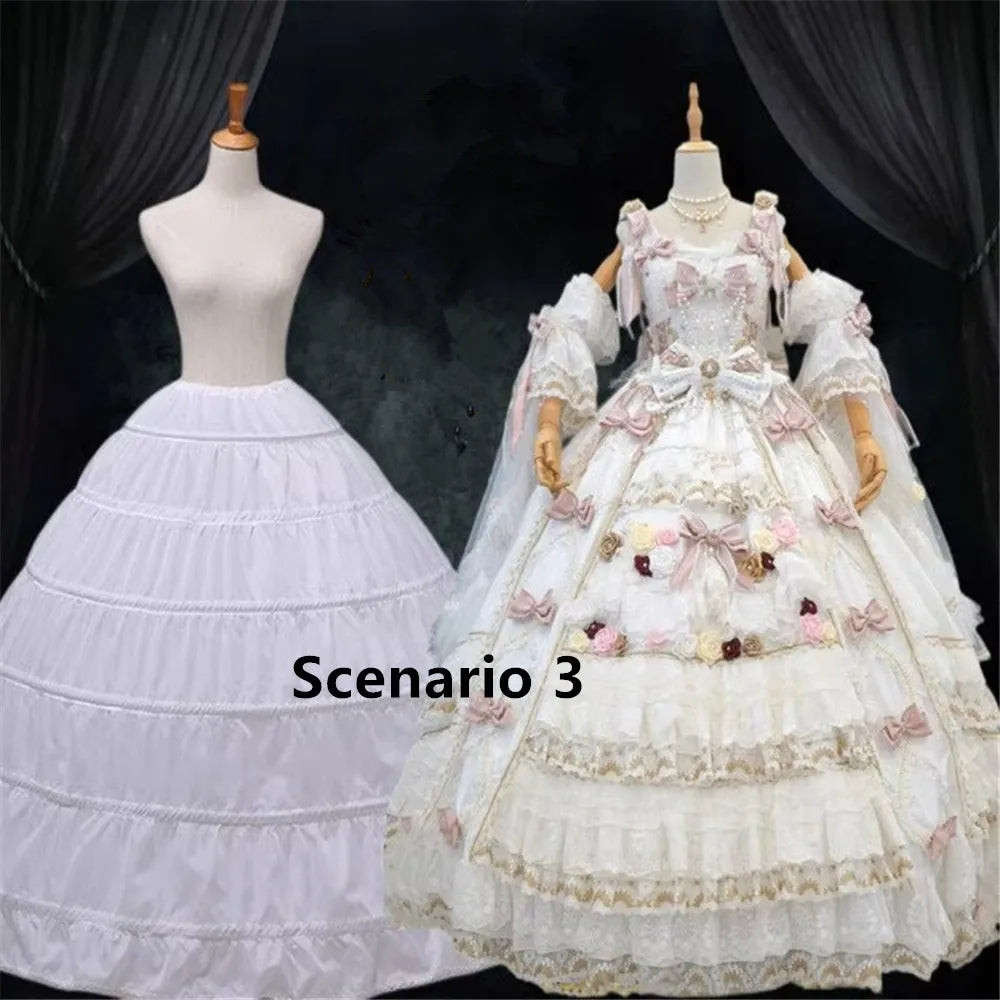 Original Underskirt New 6 Steel ring 110cm Long Oversized Wedding Dress For Brides With Floor Length Dress Support Adjustable Fi