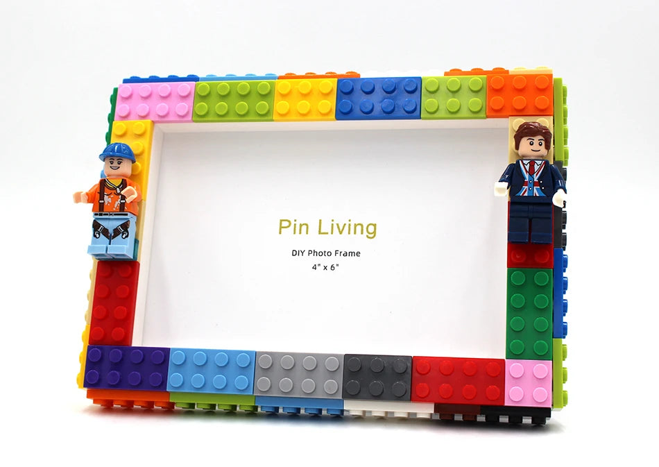 DIY Clourful Building Blocks Photo Frame For Home Decoration Creative Family Activity& Educational Gift