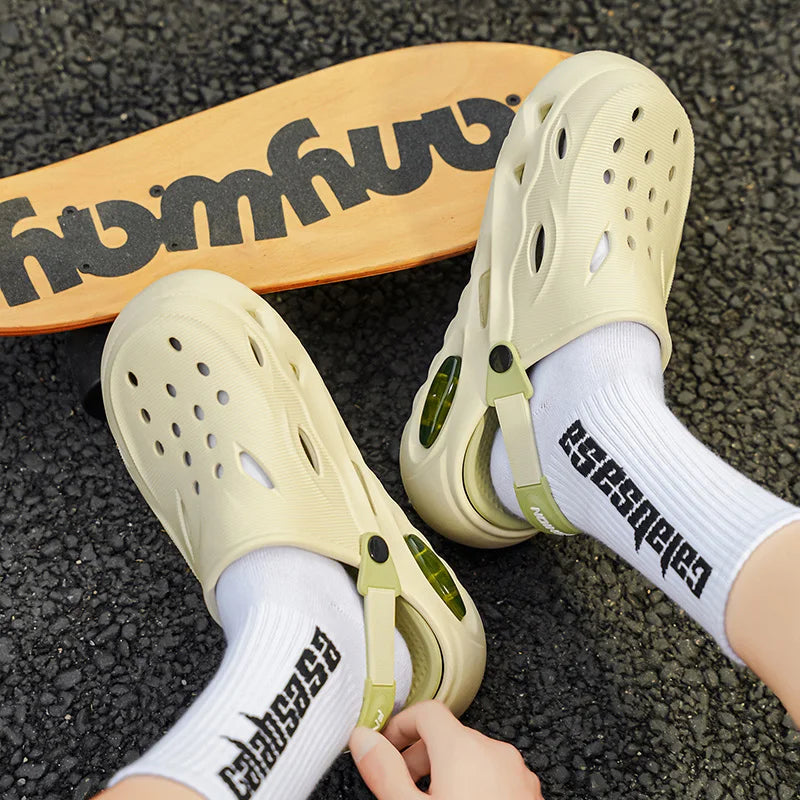 Men's New Summer Sports Sandals for Beach Wear, Non-Slip, Wear-Resistant, Closed-Toe Shoes, Sandals and Slippers