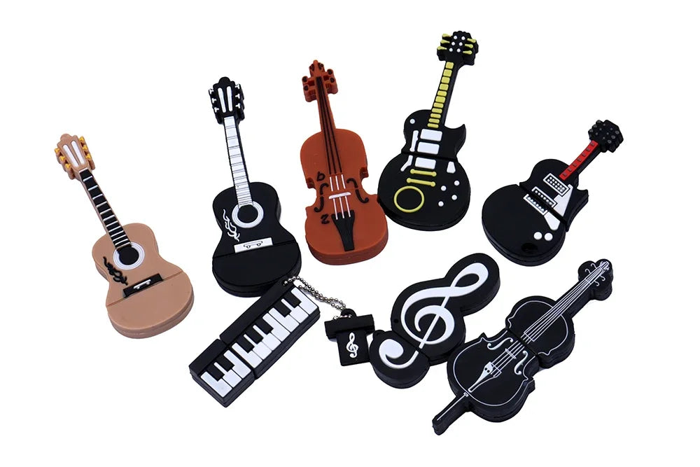 Cartoon Cle Usb Pendrive Guitar Piano Accordion USB Flash Drive  128GB 64GB 32GB 16GB 8GB 4GB USB 2.0 Memoria Stick Pen Drive