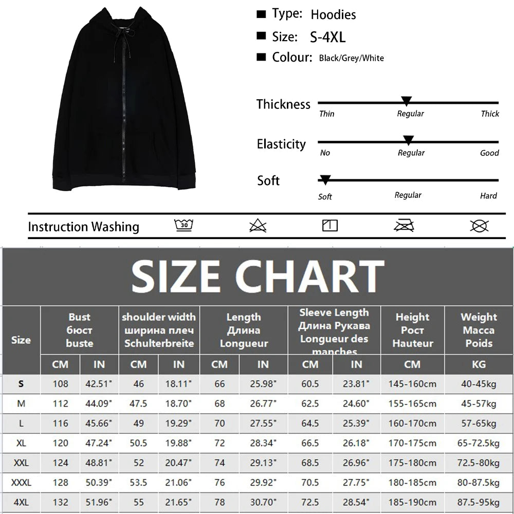 Fashion Zipper Hoodies Women/Men Fashion Long Sleeve Hooded Sweatshirt Casual Autumn Winter Sportwear Solid Clothes