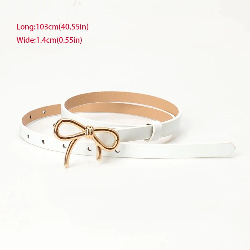 Waist Decoration Versatile Leather Belt Casual Simple Thin Waist Strap Luxury Design Slide Buckle Belt For Women