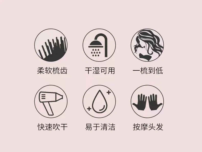 1 piece anti-static tangled hair comb hair massage brush hollow out curly hair brush hair salonhair salon tools