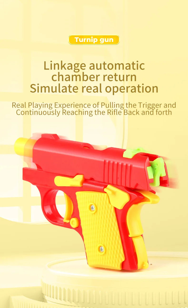 1PC Kids 3D Mini Model Gun 1911 Pistols Hand Toy Pistols For Boys Kids Toy Bullets No Fire Rubber Band Launcher Collection Gifts