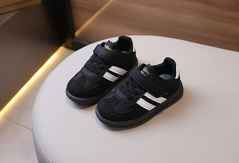 Fashion Sport Shoes For Children PU Leather Ergonomics Kids Sneakers Soft-soled Children's Sneakers Boy's Girl's Tennis Shoes