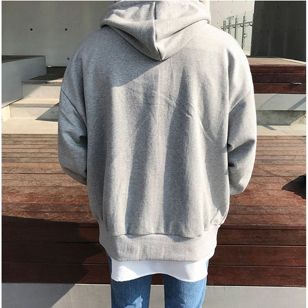 Fashion Zipper Hoodies Women/Men Fashion Long Sleeve Hooded Sweatshirt Casual Autumn Winter Sportwear Solid Clothes