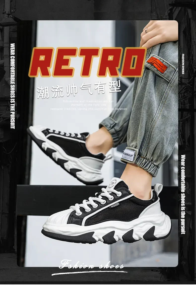 Designer Chunky Sneaker for Men Sneakers Breathable Running Shoes Fashion Casual Mesh Height Increased Platform Sport Shoes