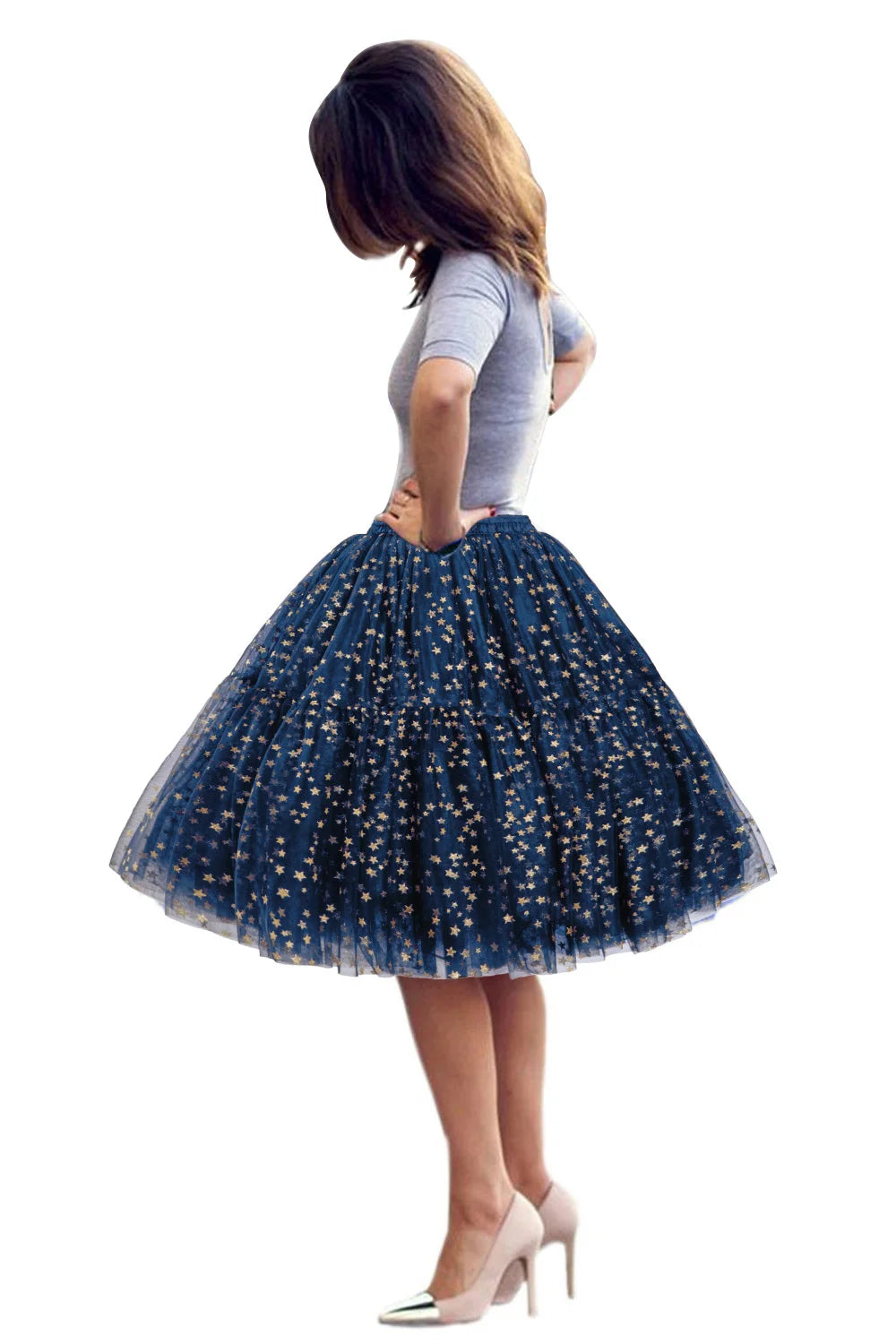 MisShow Women Tutu Short Skirt High Waist Mesh Soft Tulle Skirt Puffy Pettiskirt Prom Ball Gown Party Dance Tutu Dress