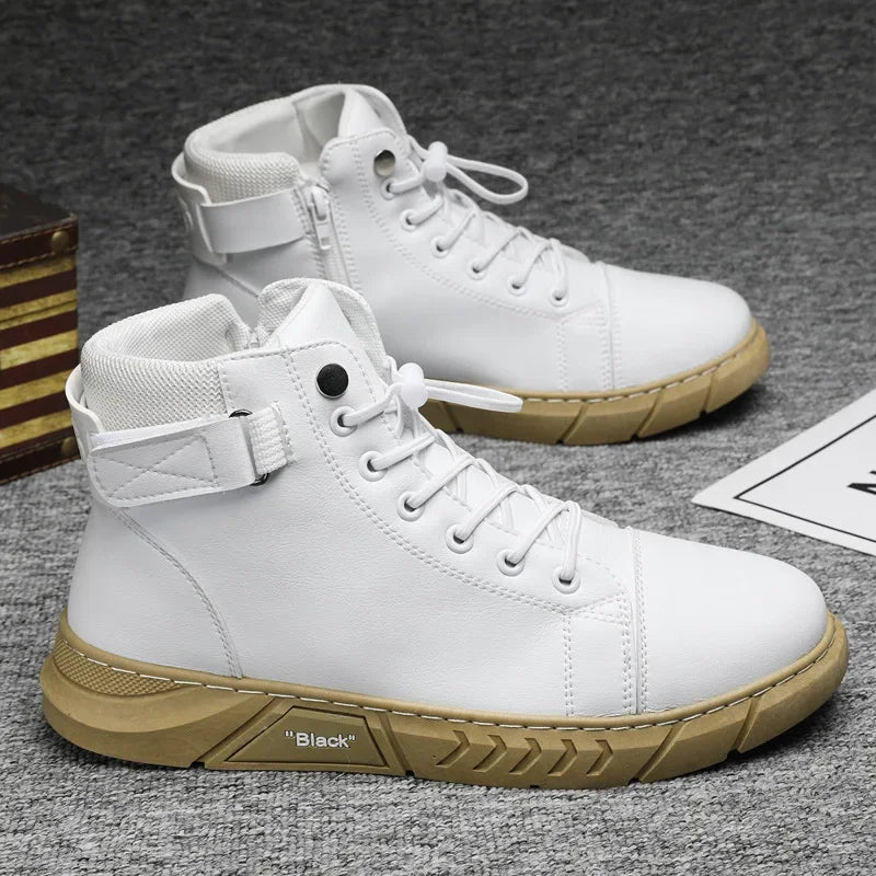 2025 Spring Large Size 39-48 Trendy Casual Boots for Men British Men's Fashion Sneakers High Top Men's Casual Boots Cowboy Boots