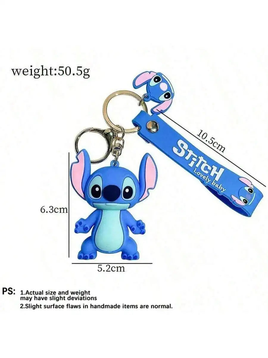 1PC Stitch Keychain Cartoon Character Action Figures Keychains Bag Phone Pendant Gift Decorate Collection Accessories
