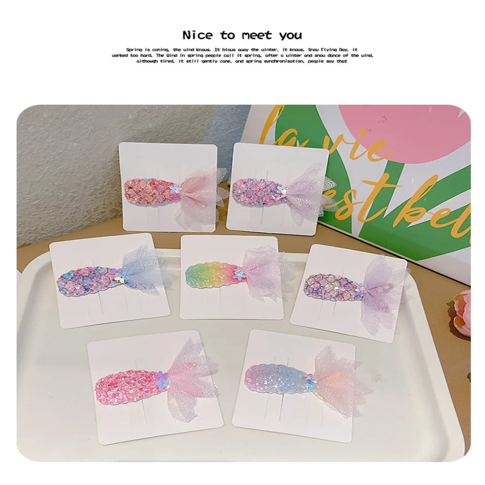 Kids Hair Clip Princess Hairpins Hair Ornament Cute Hair Accessories For Birthday Gift Party