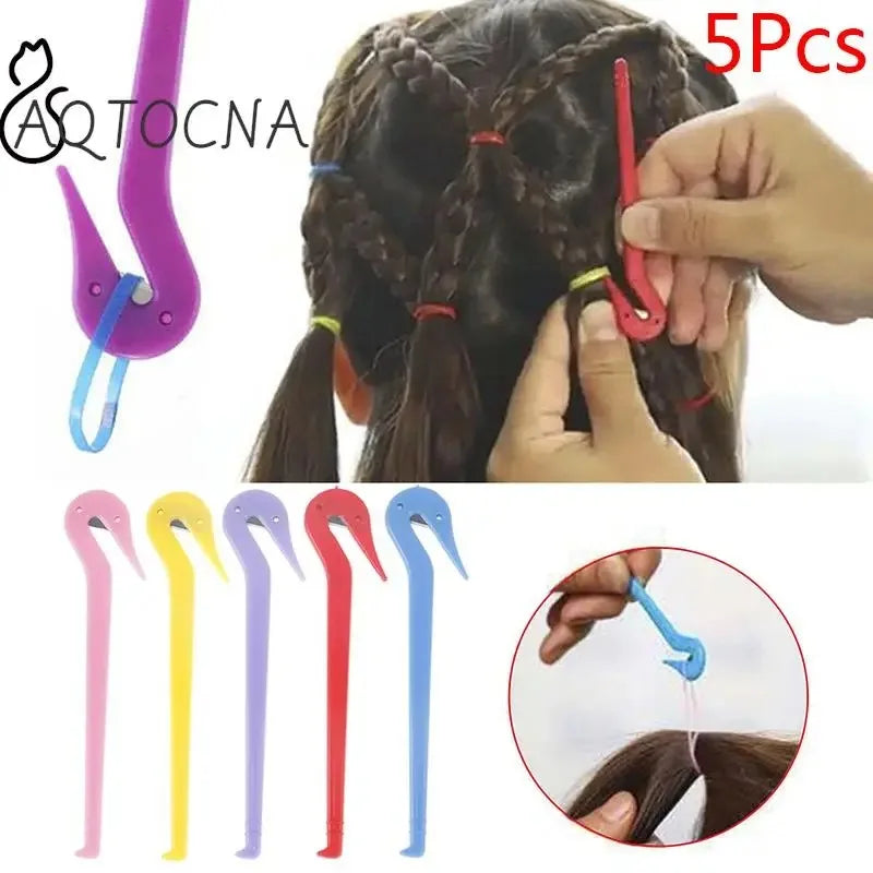 5Pcs Hair Bands Rubber Cutter Girls DIY Styling Headwear Band Cutting Tool