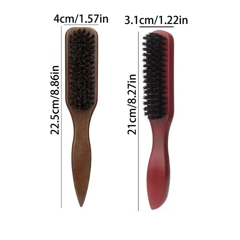 Boar Bristle Hair Brush (Unisex) - Fragrance-Free Professional Barber Styling Bristle Brush, Suitable for Thick/Fine Hair