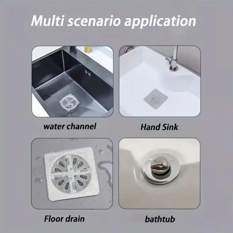 5-20Pcs Disposable Floor Drain Sticker Shower Drain Hair Catcher Cover Sink Strainers Hair Filters Bathtub Mesh Filter Sticker