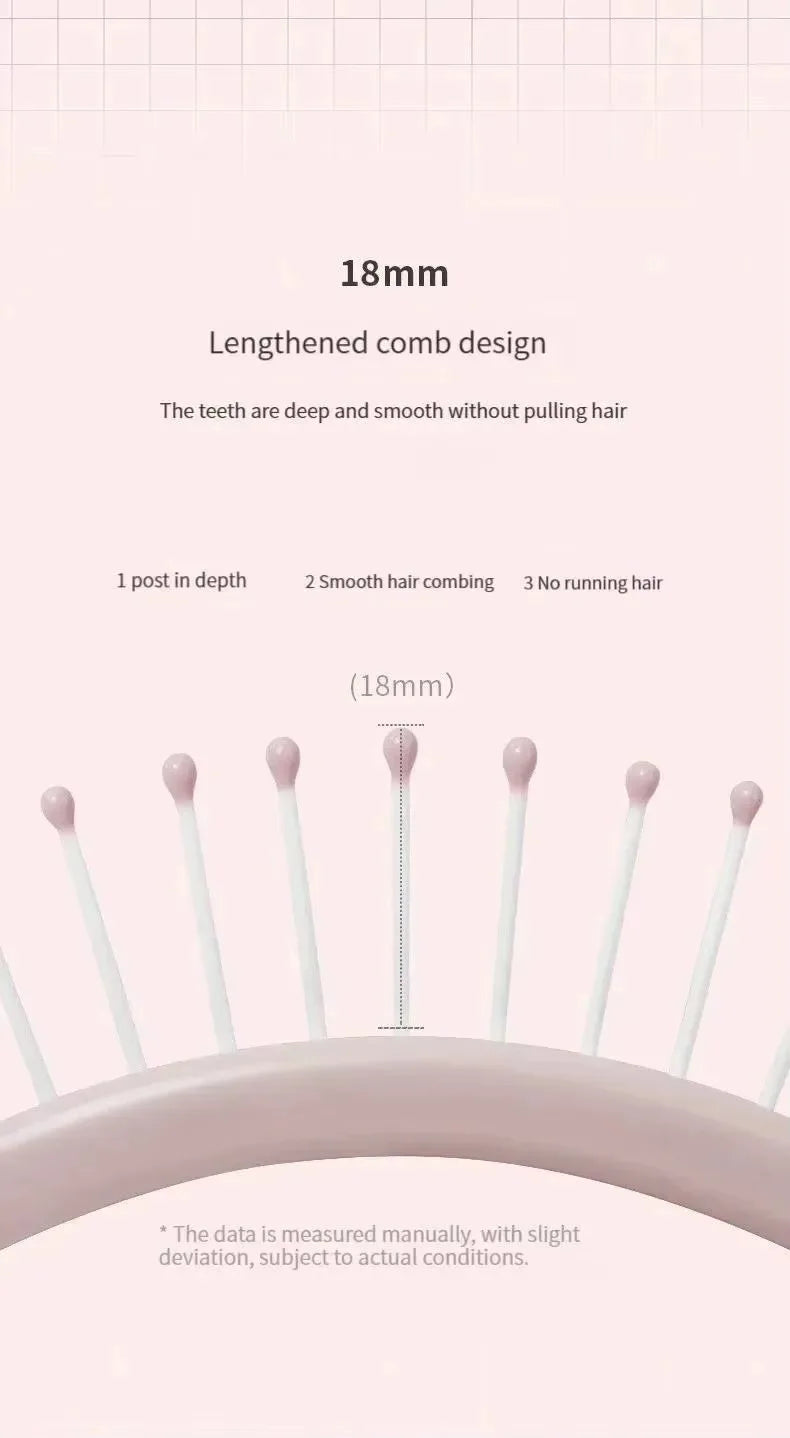 Hairdressing Wide Tooth Hair Comb Wet Curly Massage Brush Gentle Pink Hollow Scalp Massage Comb Barber Styling Hairdressing Tool