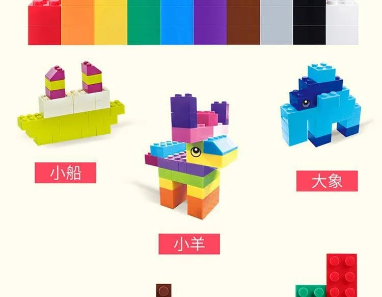 DIY creative building blocks big set city classic building blocks assemble birthday gift children's educational toys