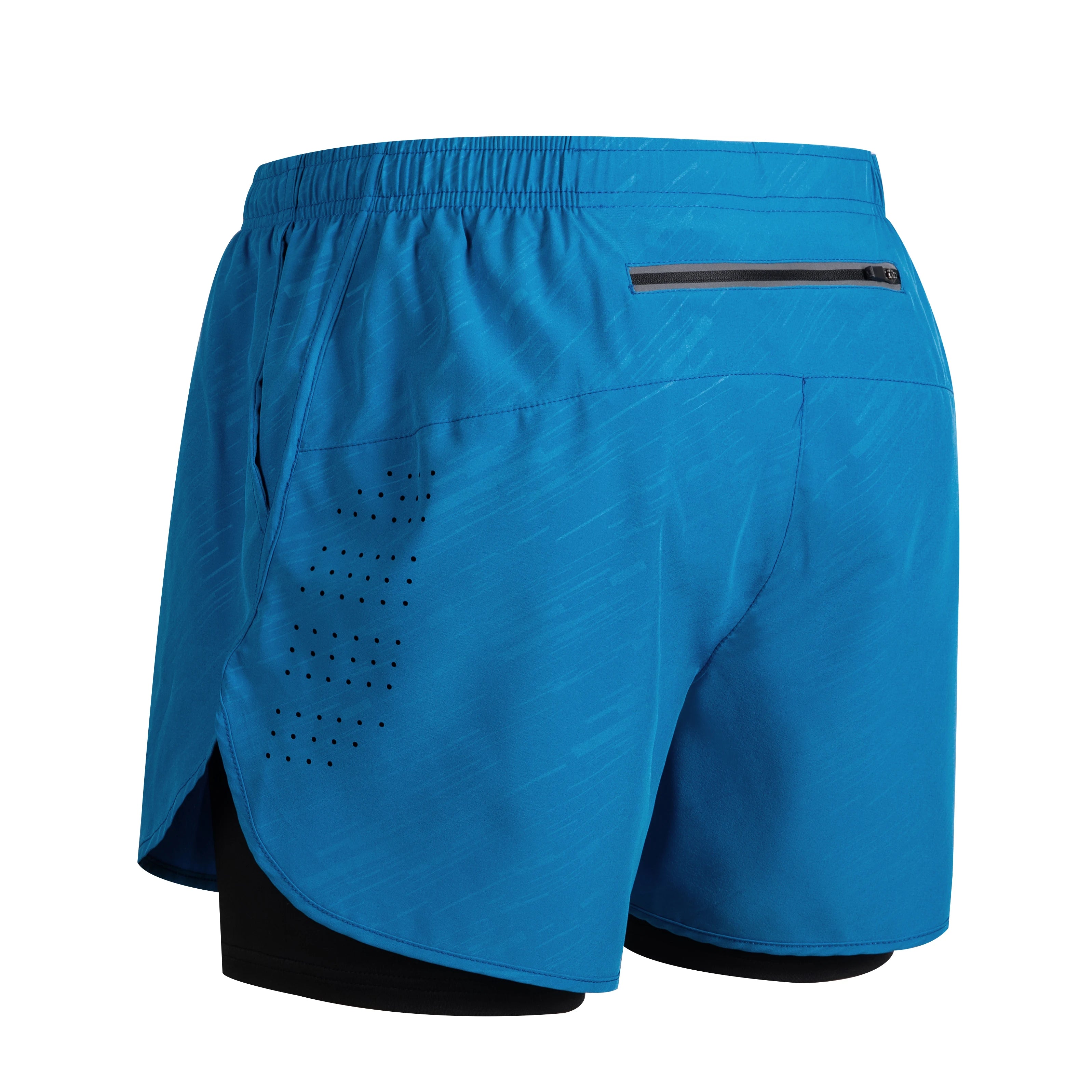 Men's Running Shorts Quick-drying Fitness Black Double Layer Shorts Men New Sport Workout Training Bodybuilding Short Pants