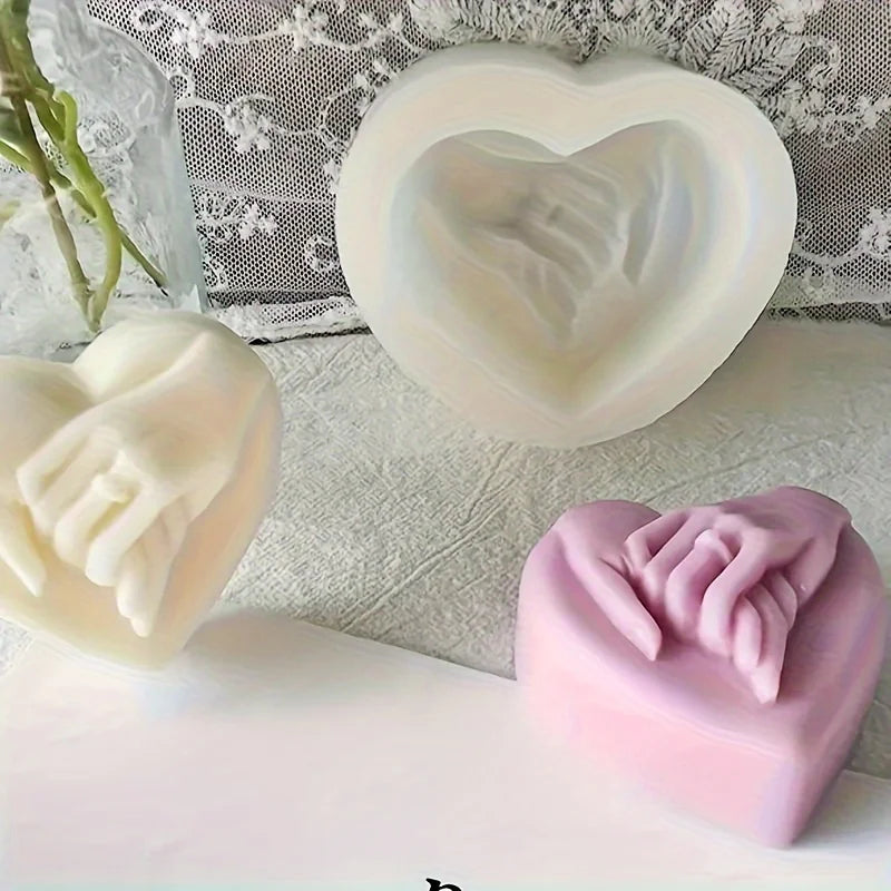 3D Heart-Shaped Silicone Candle Molds - Perfect for DIY Proposal, Valentine's Day, Aromatherapy Wax, Homemade Soap