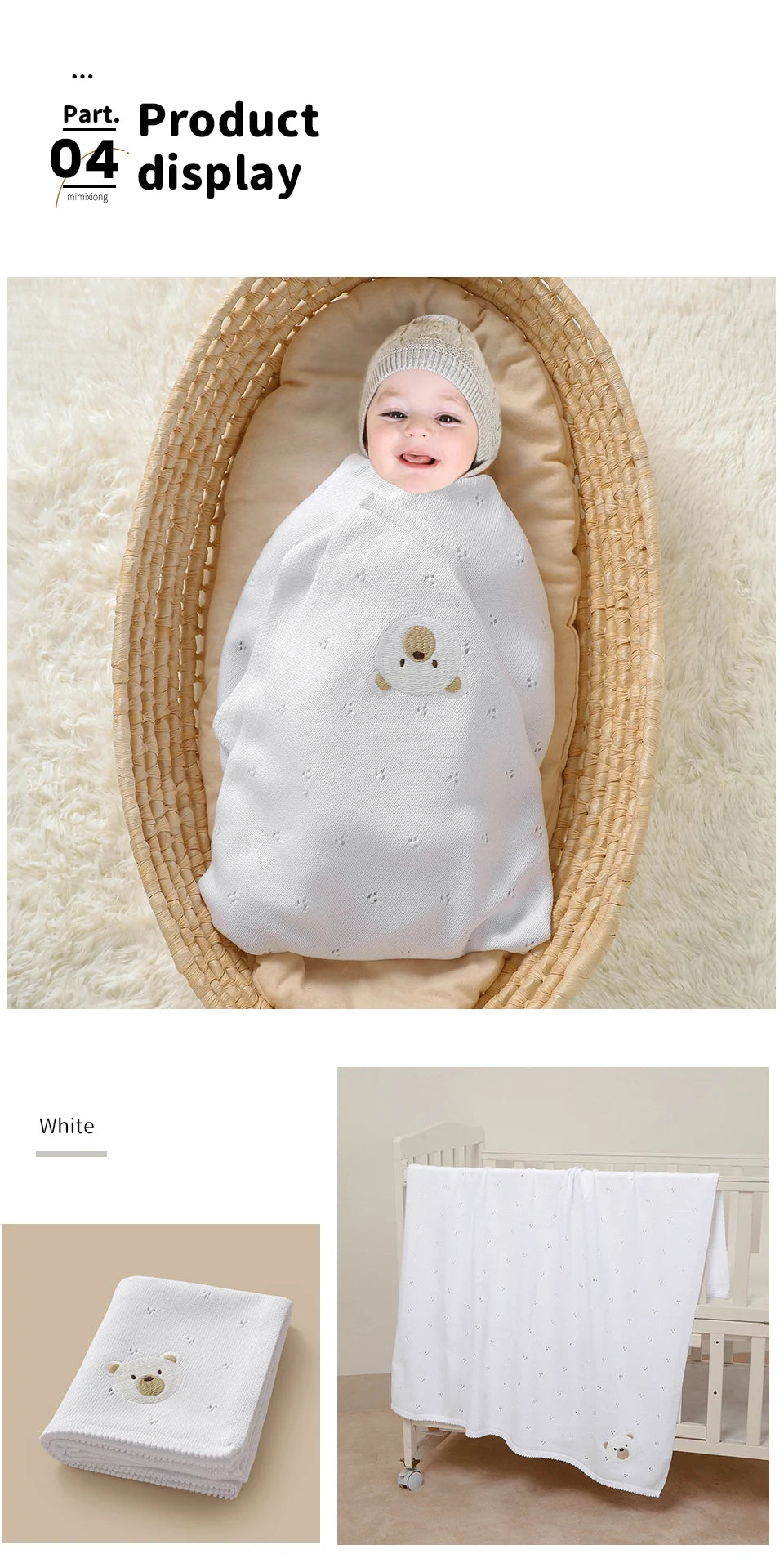 Baby Blanket Knit Newborn Infant Boys Girls Cotton Month Stroller Nursery Travel Swaddle Wrap 100*80cm Children Bedding Cellular