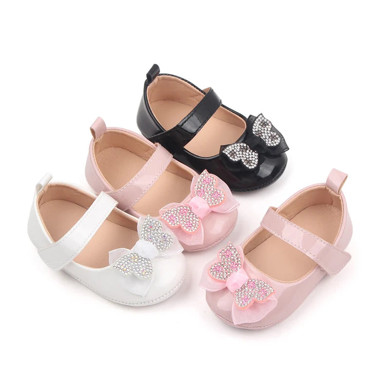 Baby Girl Shoes for 0-1 Years Toddler Spring and Summer Princess Shoes Mary Jane Butterfly Baby Shoes
