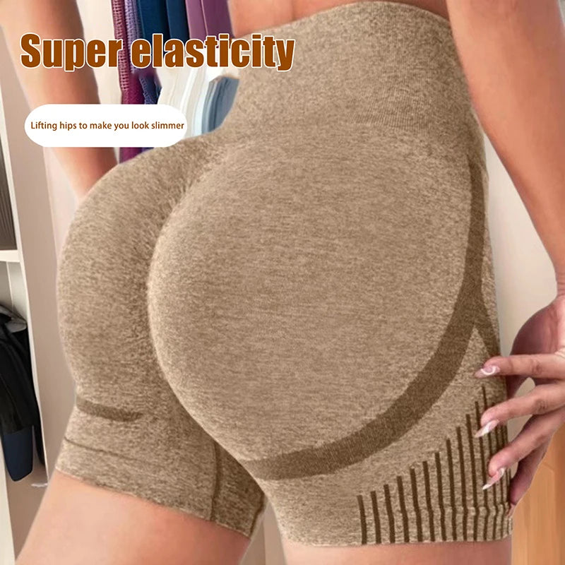 Women Yoga Shorts High Waist Workout Shorts Fitness Yoga Lift Butt Fitness Ladies Yoga Gym Running Short Pants Sportswear