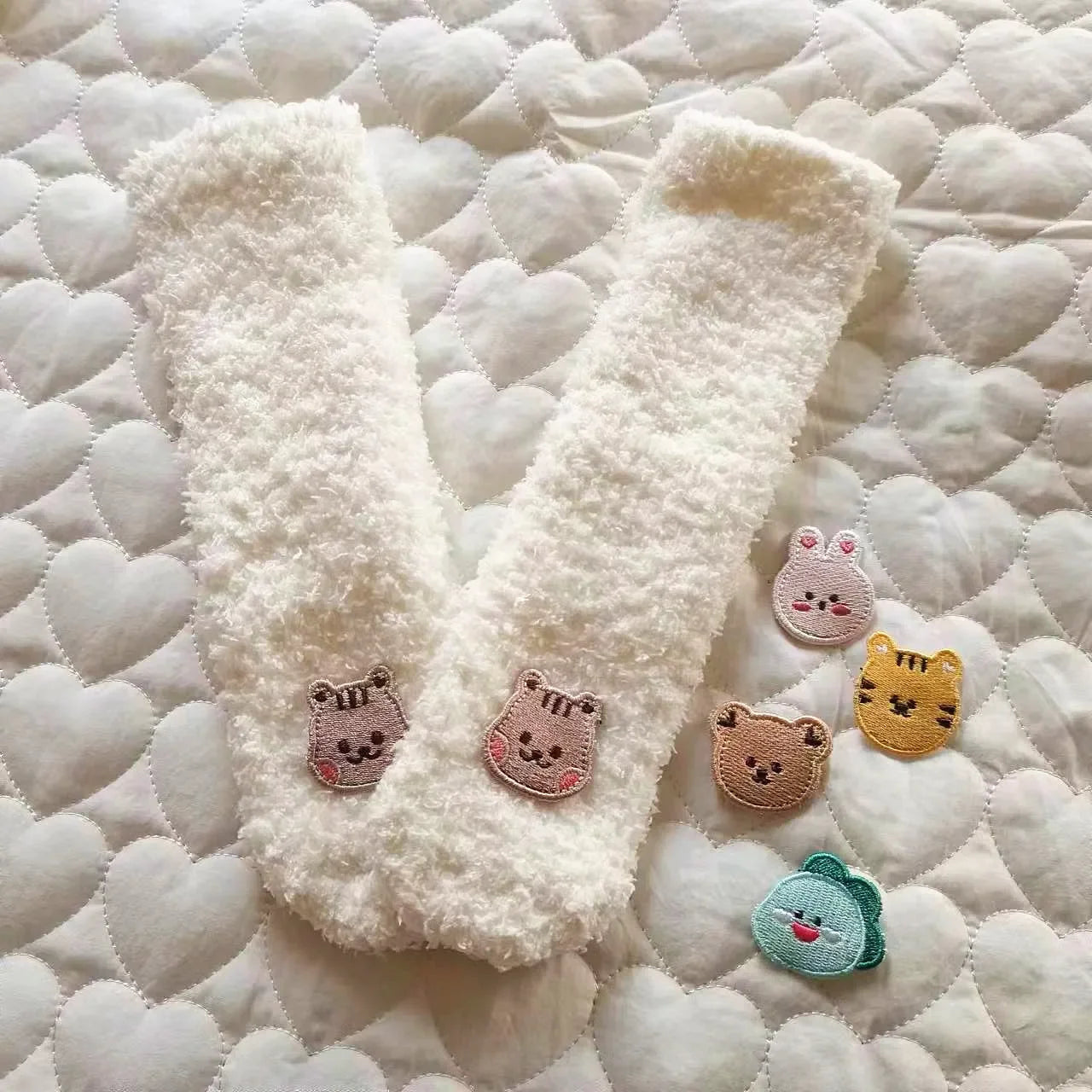 Baby Socks Winter Thick Warm Long Socks for Toddler White Autumn Winter PlushKnee Newborn Anti Slip Floor Socks Baby Accessories