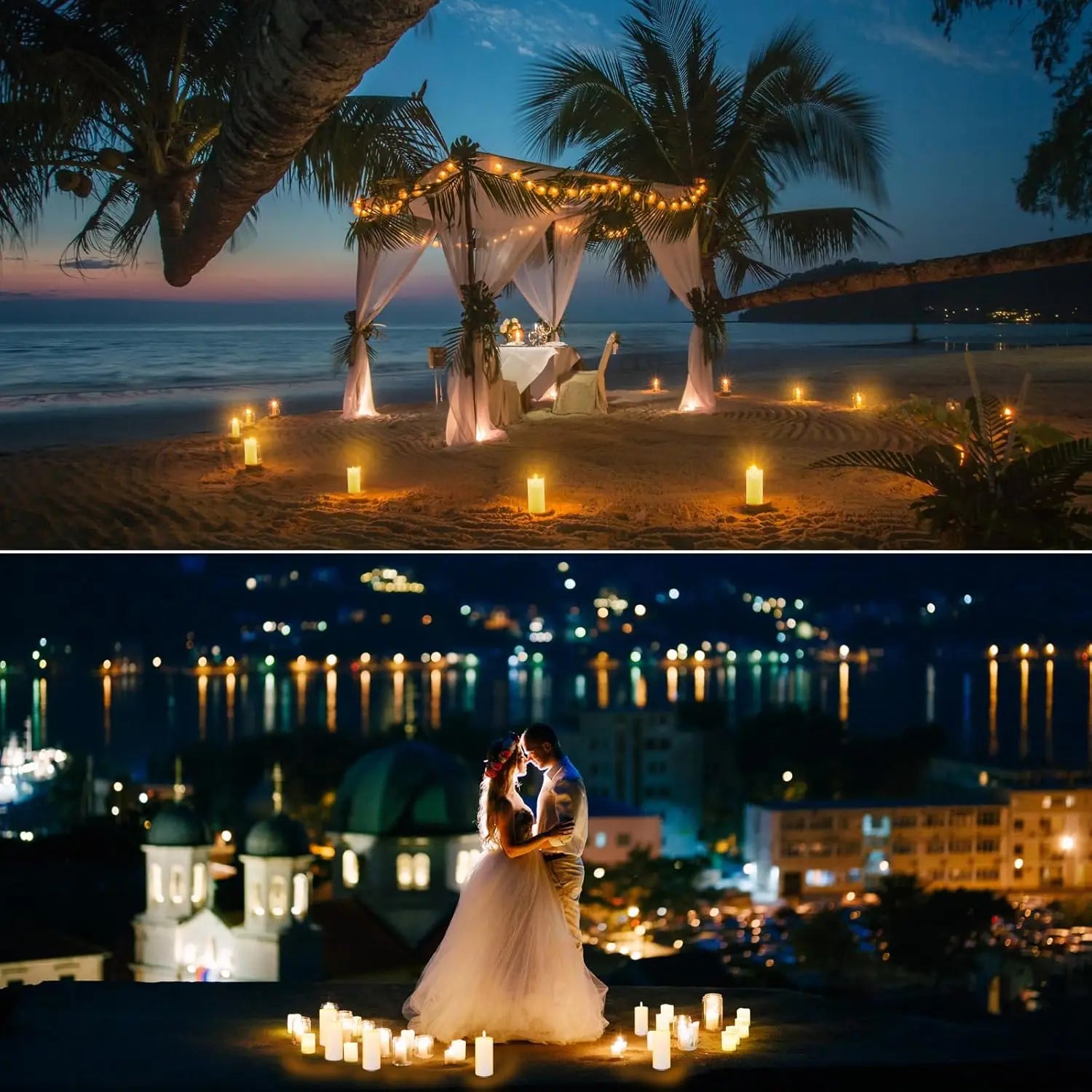 6-120PCS Led Candles Bulk Flickering Flameless Candles Battery Operated Fake Pillar Candle Wedding Birthday Party Decor Concert