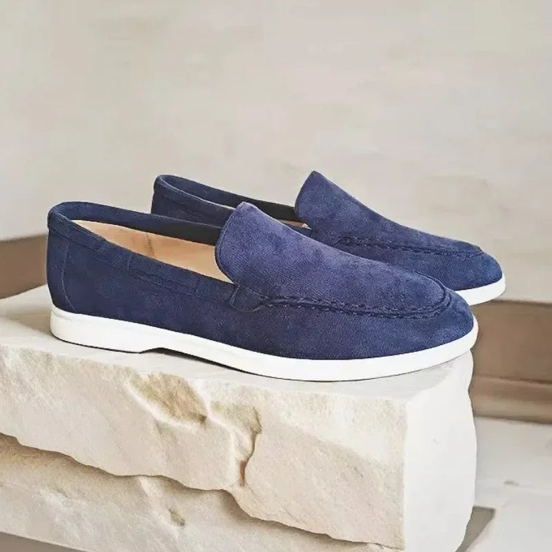 Male 2025 Classic Brand Suede Leather Loafers Men Casual Shoes Luxury Mens Breathable Slip on Driving Shoes Moccasins