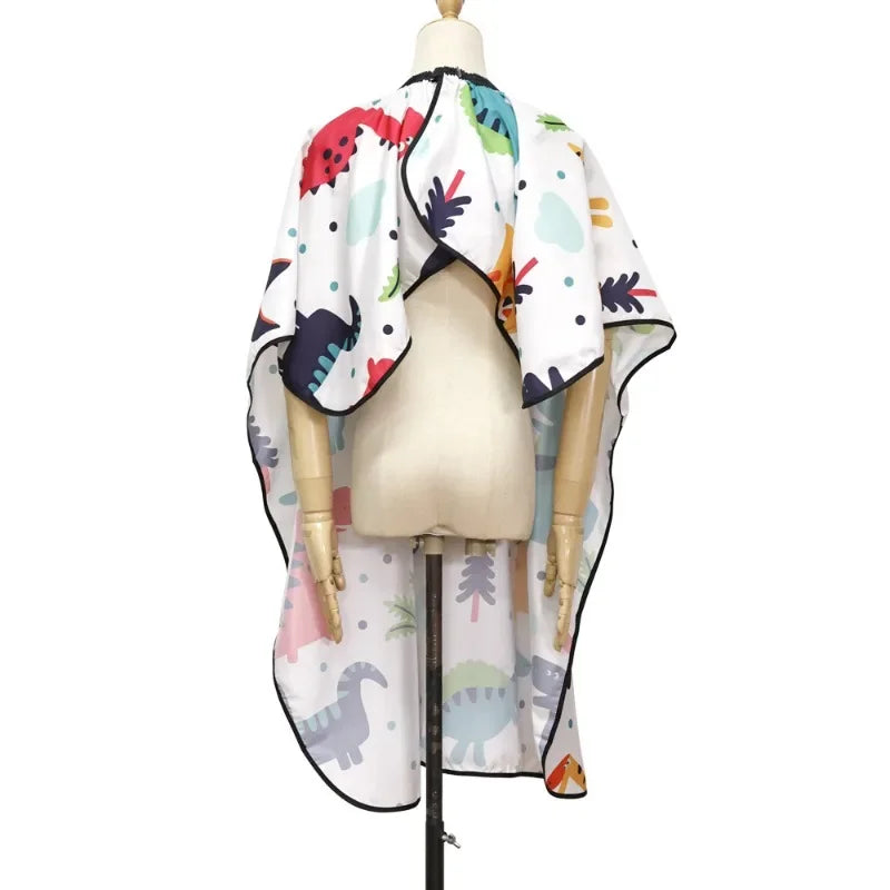 Kids' Cartoon Haircut Cape  Waterproof Barber Wrap – Salon Hair Care Styling Supplies